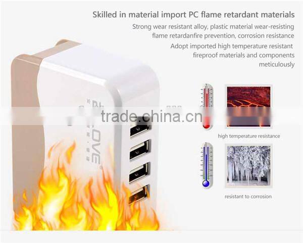 Supper quality with lowest price 4 port usb fast charger,emergency 4 port usb charger,usb power smart charger