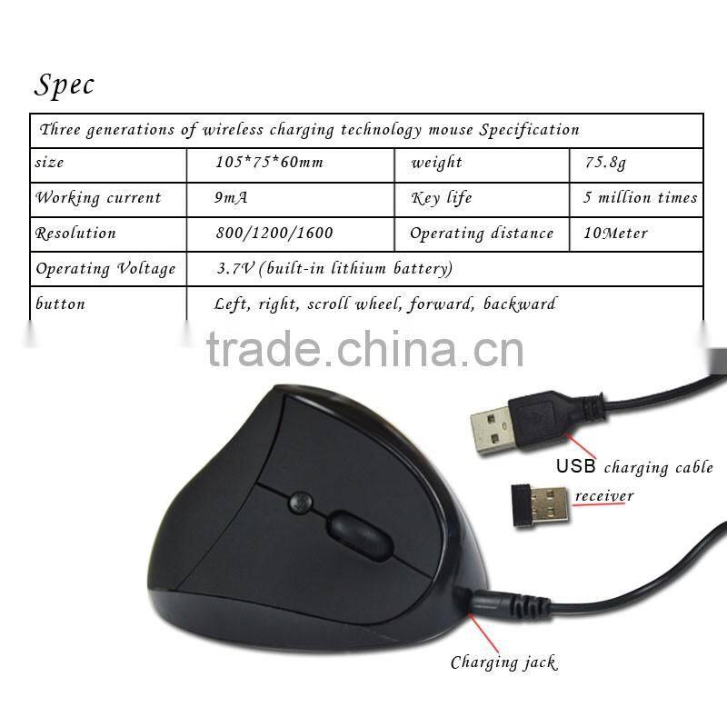 new style 3d optical wireless vertical mouse