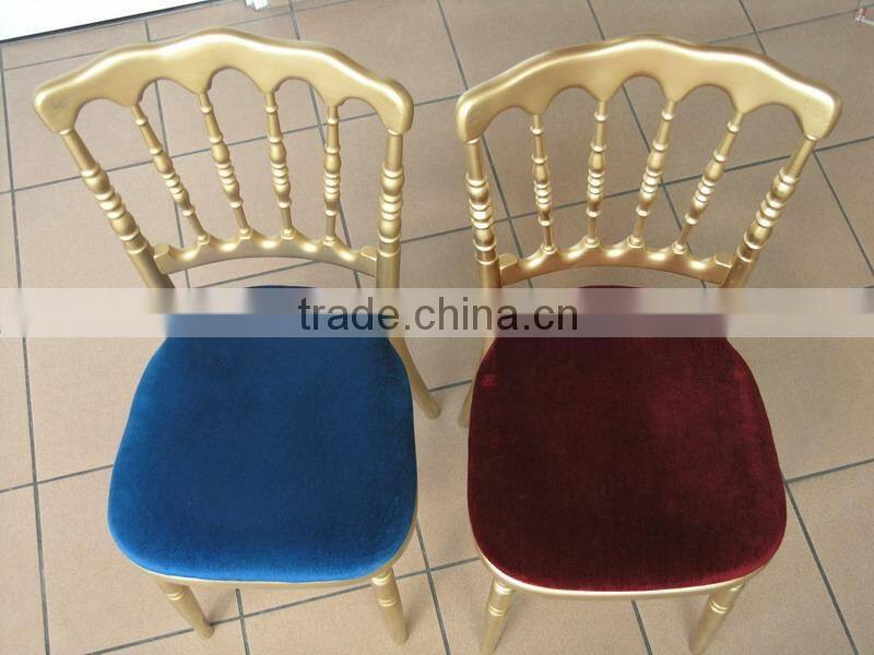 Gold Wood Napoleon Fancy Wedding Chair
