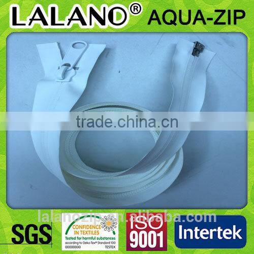 2015 new Top quality 10# big size 4m long nylon water resistant Zipper in white for wholesale
