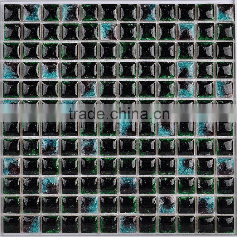 New Design Flower Ice Crack Mix Color Ceramic Mosaic Tile