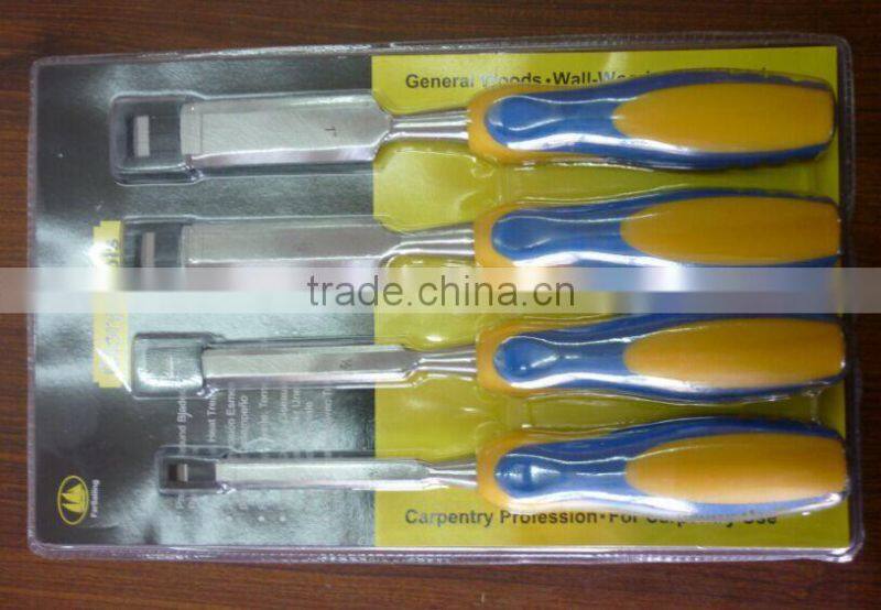 woodworking carving chisel European Type Chisel with 2 Color Plastic Handle