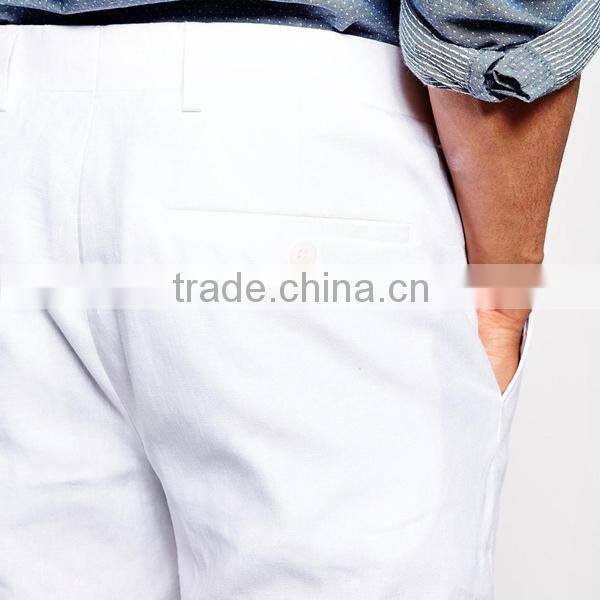 slim fit linen mix denim shorts men JXH195