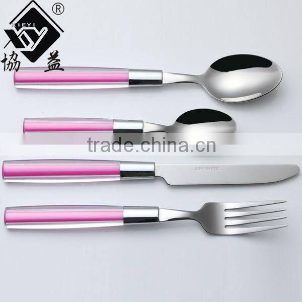 24PCS Cultery Set Plastic Handle