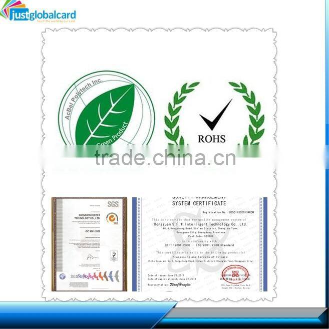 Standard CR80 pvc contact smart card with chip
