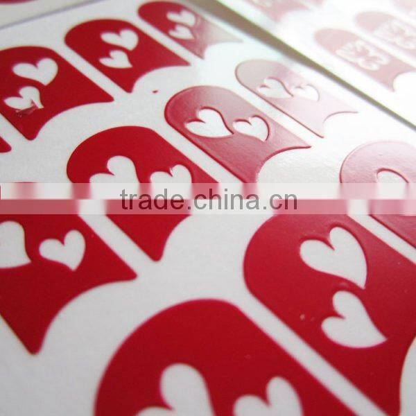 Wholesale DIY reusable hearts nail art stencil hollow out nail designed template