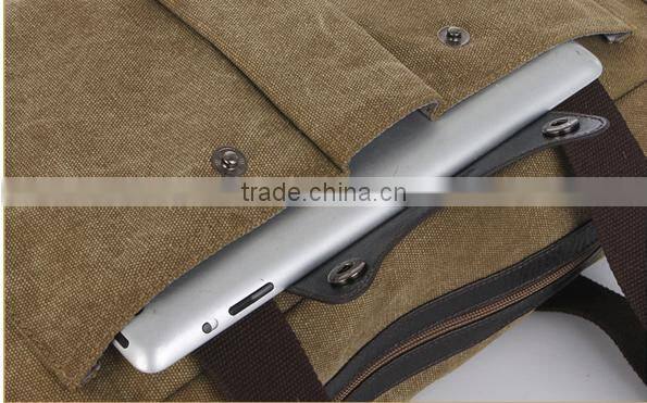 Khaki cotton canvas handbags wholesale