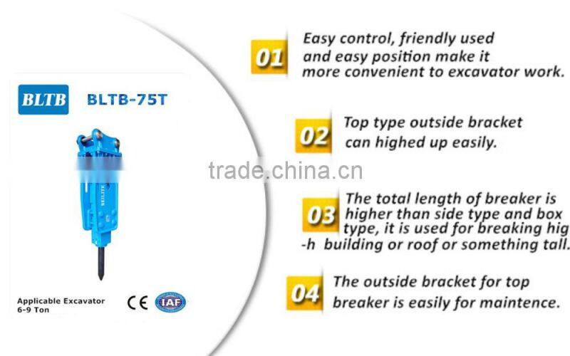 BLTB75 top type concrete rock breaker machinery