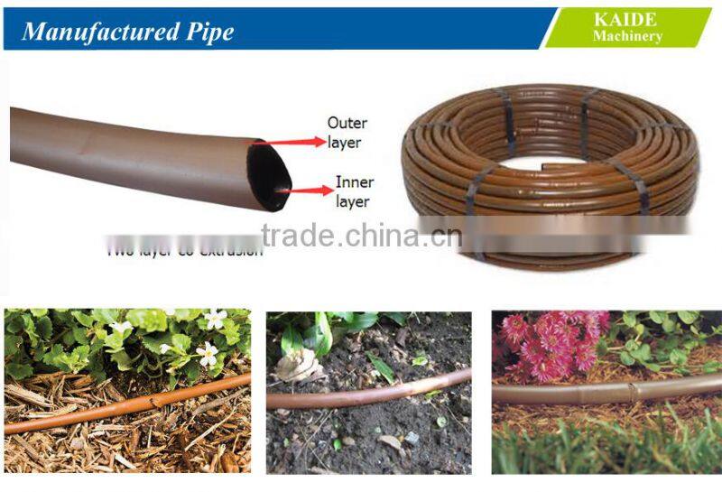 Two layer Brown Drip Irrigation Pipe Making Machine Low Cost with 20 years experience 80m/min