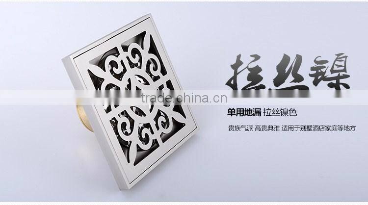 LABRAZE LE8503N bathroom/kitchen brass floor drains with copper wire drawing