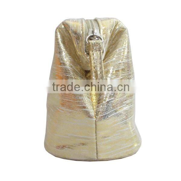 Gold PU cosmetic bag/trending brand cosmetic bag wholesale alibaba