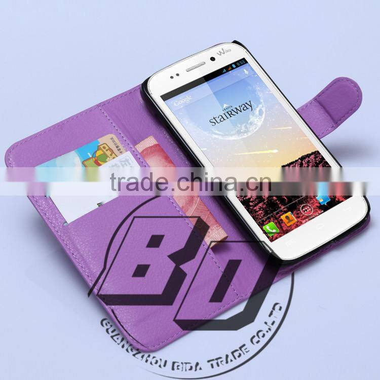 Wholesale Popular Flip Magnetic wallet leather case with card slots For Wiko Stairway leather case mobile phone case cover