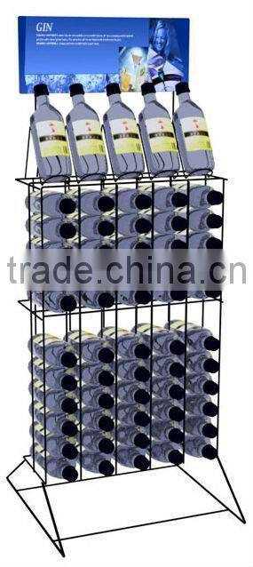 NEW wire floor liquor bottle display rack HXS-1355