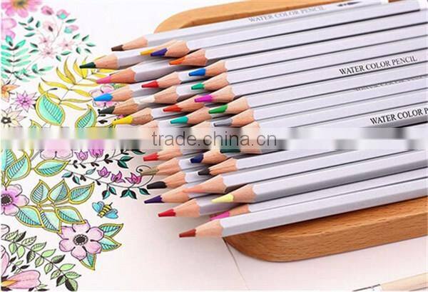 promotional 24 36 48 72 color wooden watercolor pencil set