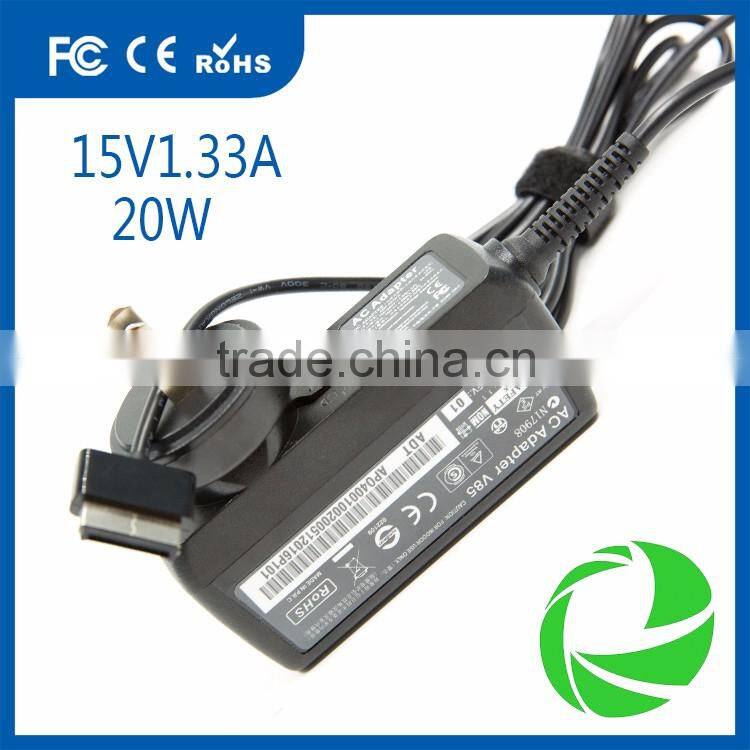 20W laptop adapter 15V 1.2A 1.33A for ASUS pad TF101 TF201 EEE Tablet PC power adapter charger
