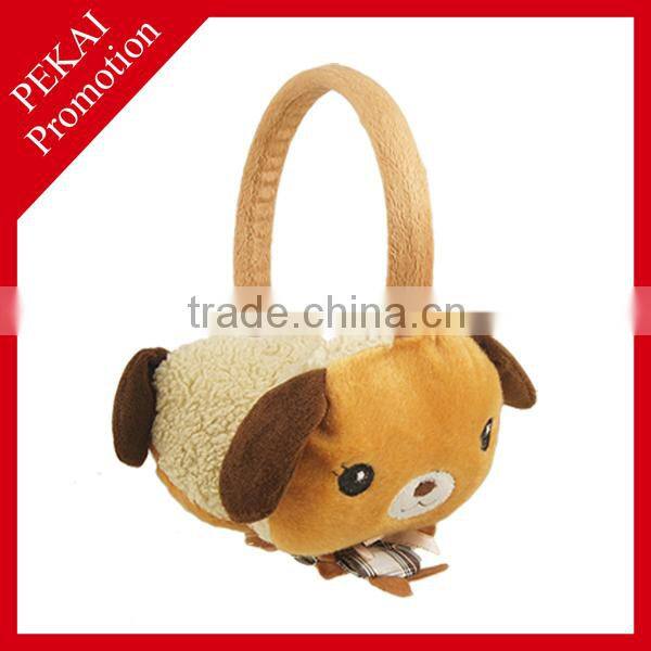 Pink plush cat design warm ear cover for winter