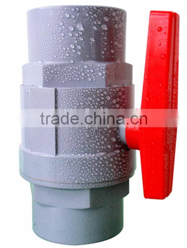 PVC TWO PIECES BALL VALVE(ABS HANDLE)