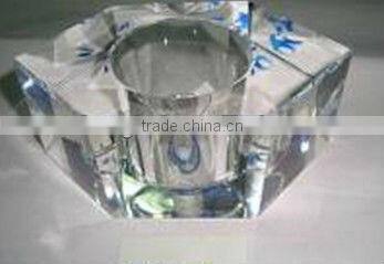 Amber color crystal lamp shade