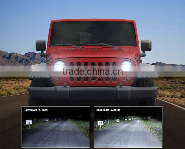 7'' head light led sealed beam for Jeep round headlight