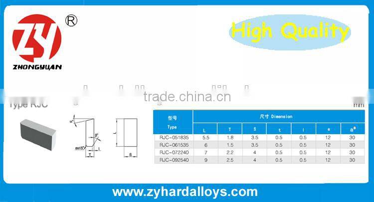 high quality virgin material Type C tungsten carbide saw tips
