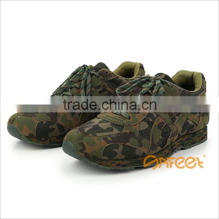 Stylish Camouflage Running Shoes, Green Army Shoes Military Shoes SA-8101