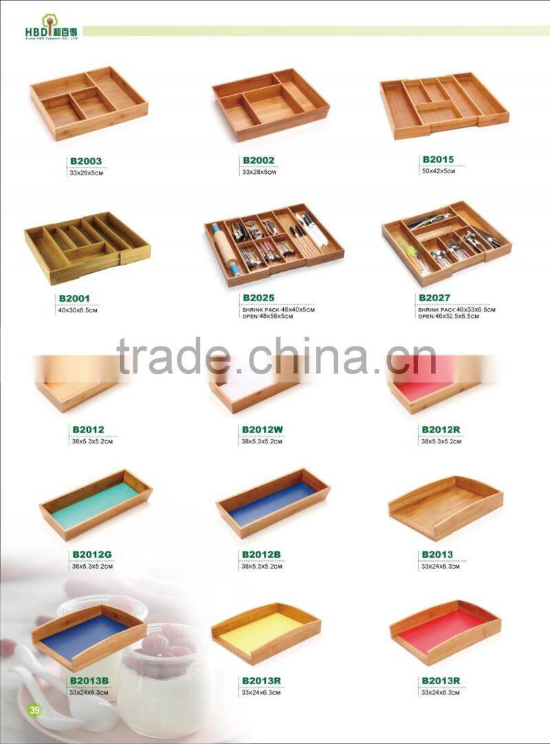 3 pcs Fashion bamboo wooden serving tray for sale