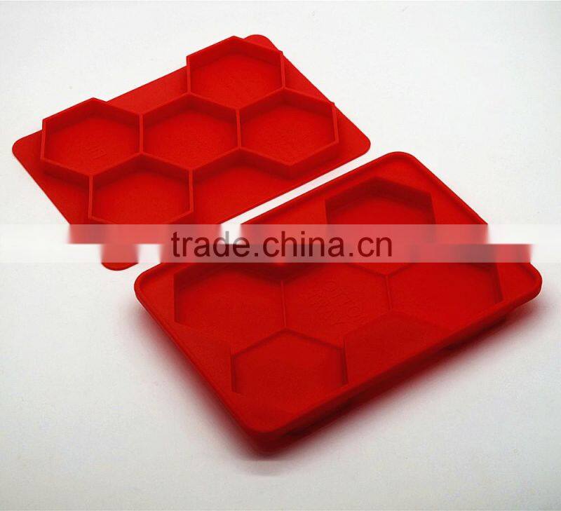 2016 amazon hot Wholesale BPA free FDA food grade 5 cavity large meat pie trays silicone hamburger presser