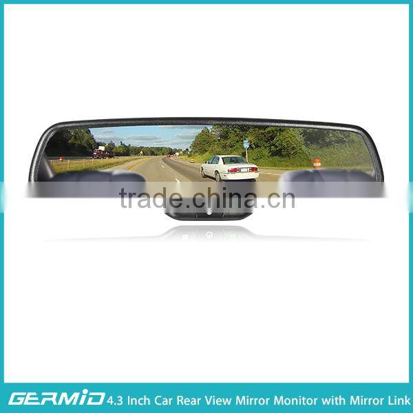 germid rearview mirror 4.3 inch lcd monitor with mirror link,around view camera system