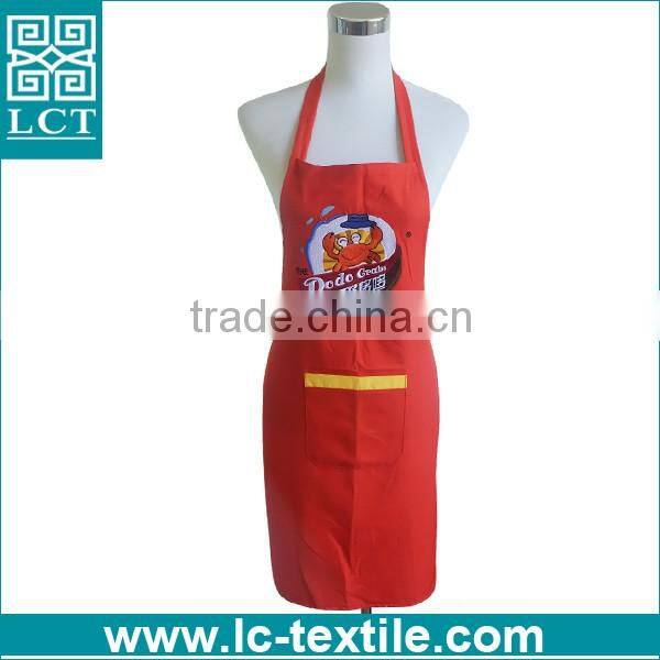 chocolate color your logo printed cheap custom apron for fast food chain