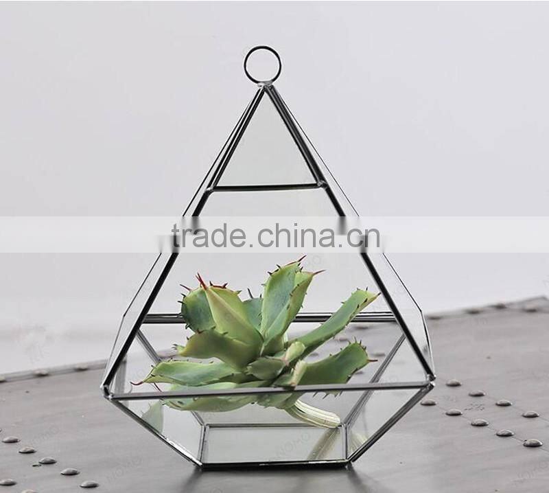 Round terrarium glass. geometric glass terrarium wholesale container