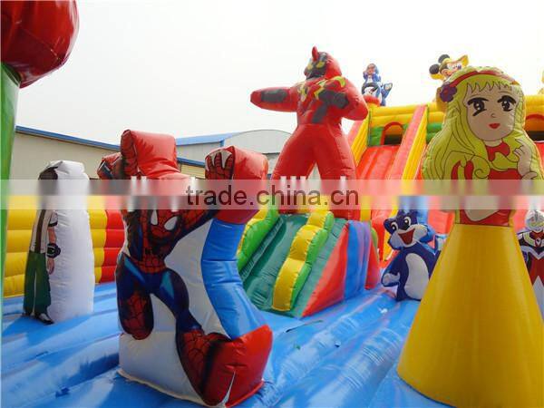 Used commercial inflatable jumping castle with slide