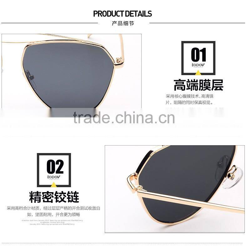 2016 The new high-grade wholesale metal reflective sunglasses