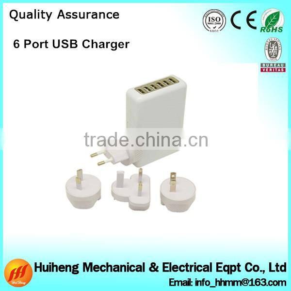 5V 7A 6 port USB Charger Universal USB Wall Charger For Home Travel