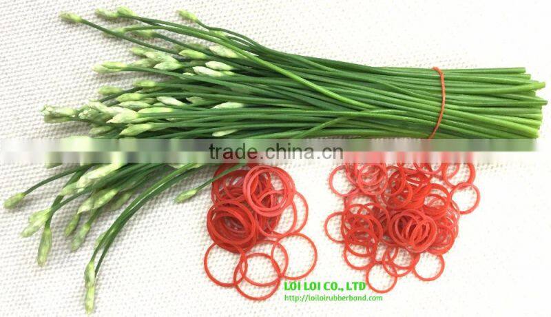 100% Natural Red Elastic Rubber Band high quality for Vegetable