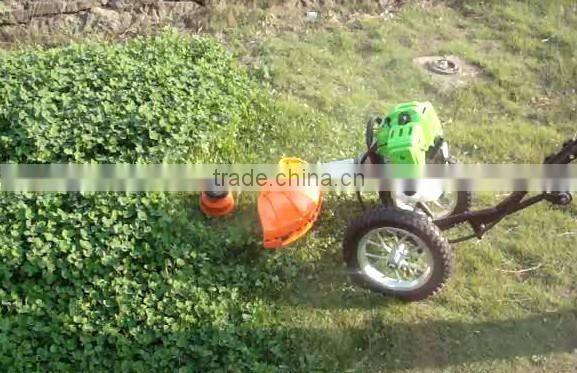 Chinese 2-stroke 43cc Petrol Brush Cutter, Gasoline Grass Trimmer with Nylon Cutter and 3T Blade