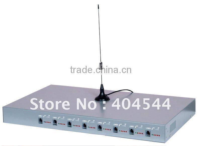 MULTI-USE 64 SIM CARDS AND 8 ports GSM Channel Bank connecting with analog telephone SIM Rotating, IMEI change