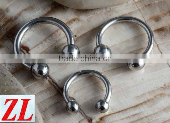 Nose Lip Ear Piercing Body Jewelry Grade 23 Solid Titanium Highly Polished Circular Barbell Horseshoering-0418