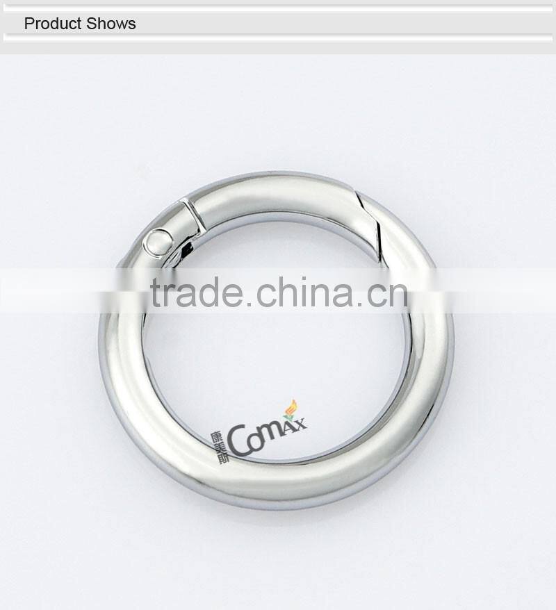 Nickel plated metal trigger snap clip spring gate o ring for bag accessories