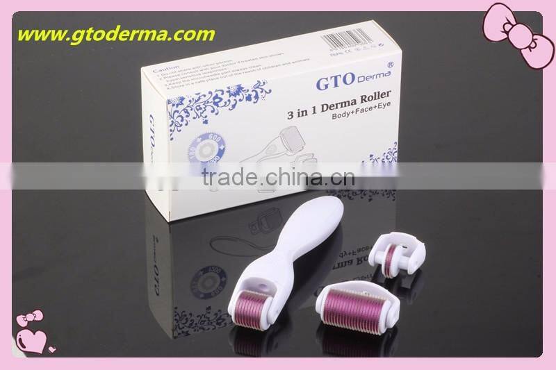 Titanium 3 in 1 derma roller for face care dermaroller manufacturer price