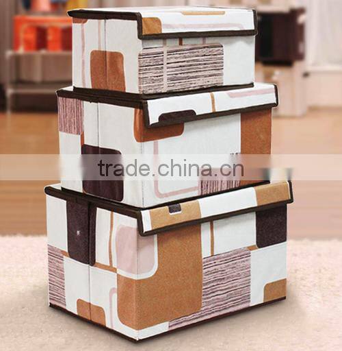 Eco-Friendly foldable Clothes Sundries Storage Case Container box with lids