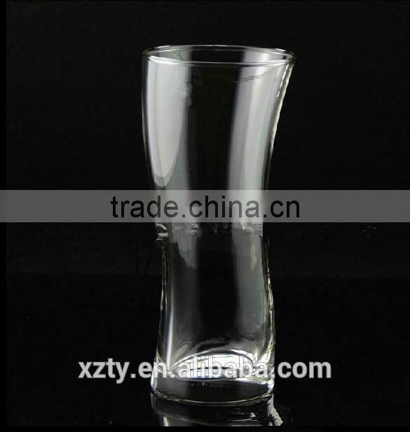 355 ml unique shape glass juice cups