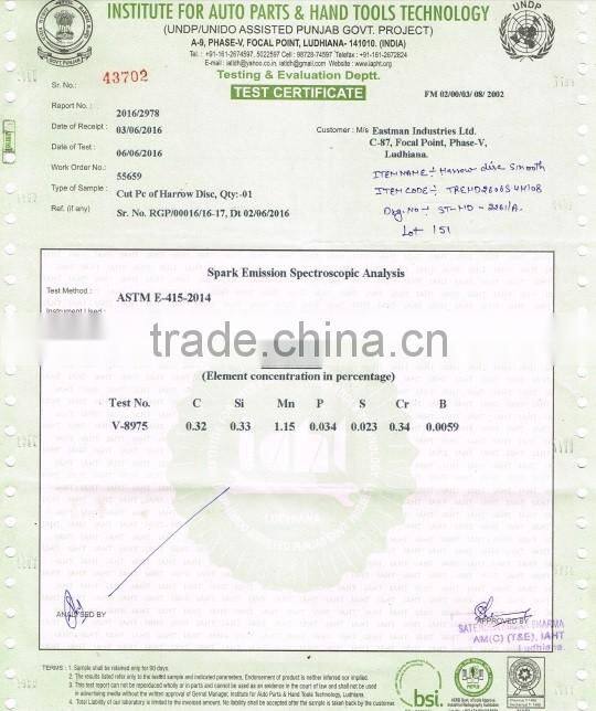 Plain Harrow Disc 28 inches Harrow Blade for farm implements