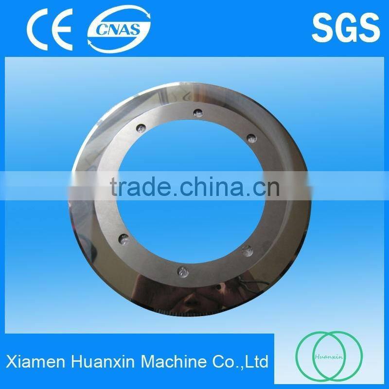 Toothed packaging cutting blade/machine knife