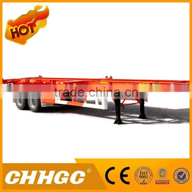 New design 40t skeleton container semi trailer for sale for wholesales