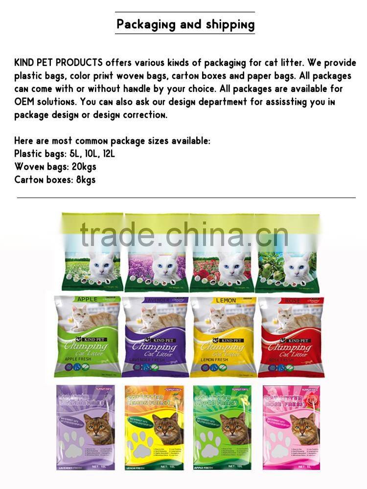 Most Popular Hard Clumping Strong Scent Cat Litter Wholesale