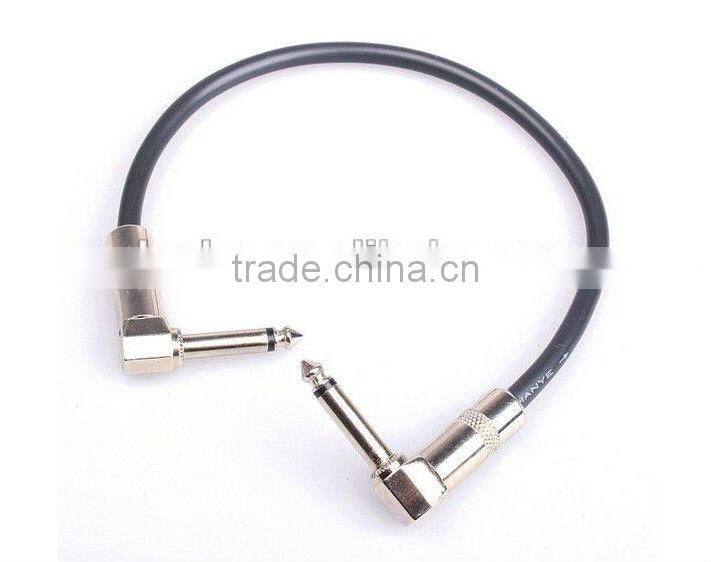 1/4" 6.3mm Right Angle Pro Male Nickels Plated Head Guitar Patch Cable Cord