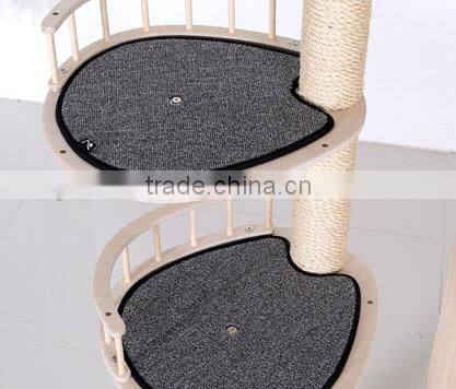 Luxury delux wooden cat tree tower for sale
