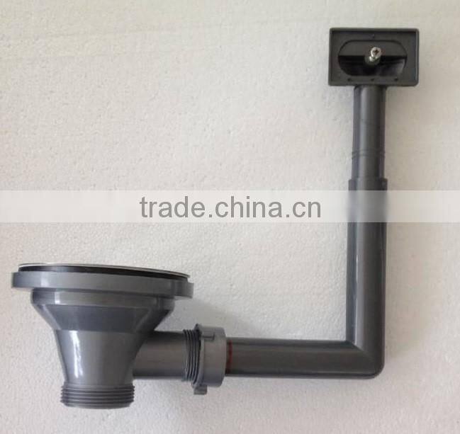 PJ-976B Stainless steel basket strainer wase with overflow hose without cover sheet