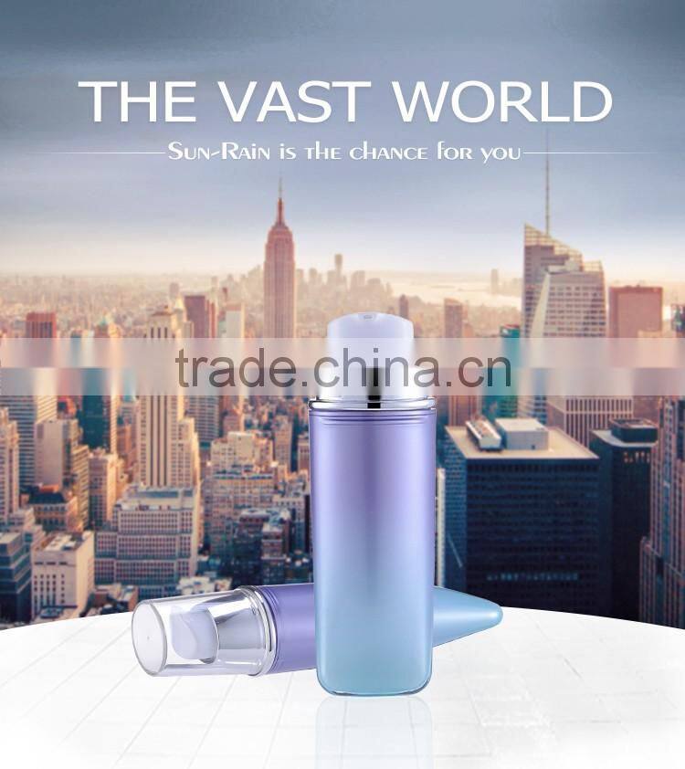 China made customized color cosmetic packaging acrylic vacuum bottle