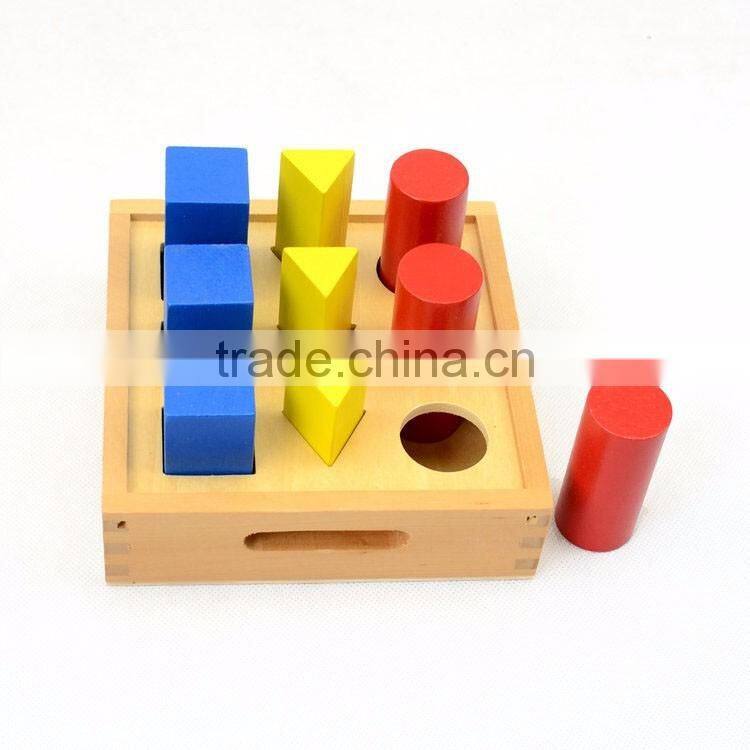Monitessori educational toy wooden Geometry Shape Board Teaching Aids